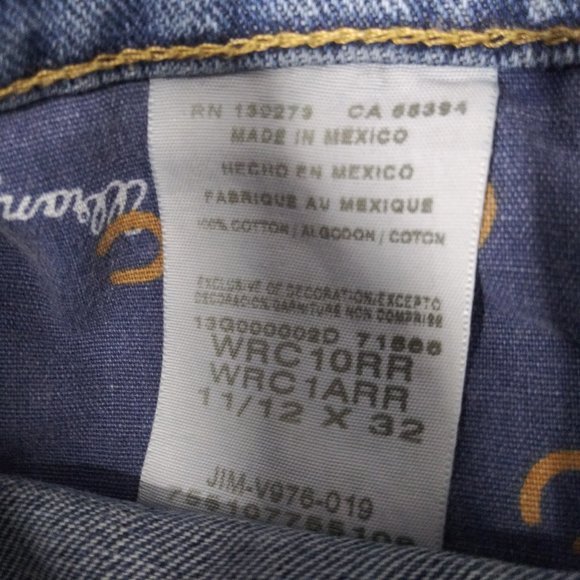 2408 Jeaniemade Upcycled 11/12 Wrangler 100% Cotton Jeans - Picture 5 of 5